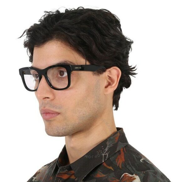 NEW Gucci GG1332O 006 Spotted Black Turquoise Havana Square Men Eyeglasses - Picture 11 of 11